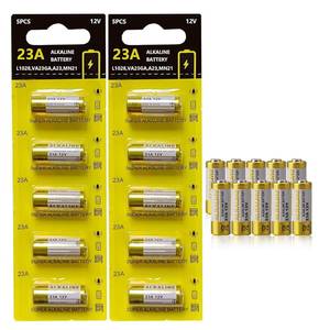 lot 2088 image: Generic 23A 12V Alkaline Battery 10 Pack, Model A23 MN21 LRV08