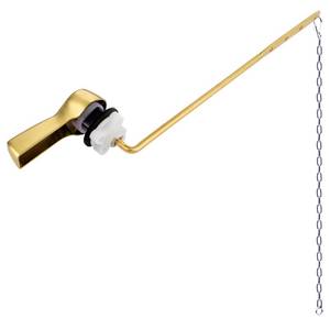 lot 2095 image: Hibbent Front Mount Toilet Tank Flush Handle Lever Brushed Gold