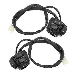 lot 2100 image: Handlebar Control Switches Pair Wire Harness for Harley 1996-2012