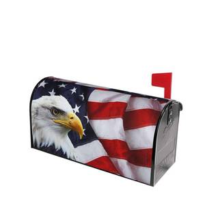 lot 2377 image: Ouqiuwa American Flag Magnetic Mailbox Cover Wrap 25.5 x 21 In