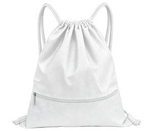 lot 2409 image: TYGELLUIS Sports Drawstring Backpack Water-Resistant Gym Bag White Large