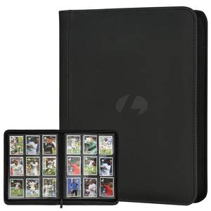 lot 2421 image: LUNNSHO Trading Card Binder 540 Pocket 9-Pocket Double-Sided PU Black