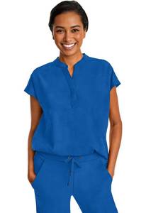 lot 2422 image: Healing Hands Womens Scrub Top Dolman Sleeves 2 Pockets Journey Purple Label
