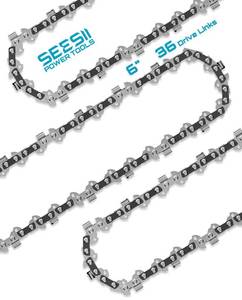 lot 2454 image: Seesii 6 Inch Mini Chainsaw Chains 3 Pack 14 LP .043 Gauge 36DL