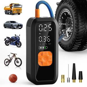 lot 5885 image: APRUT Portable Tire Inflator Air Compressor 150 PSI Cordless Dual Power
