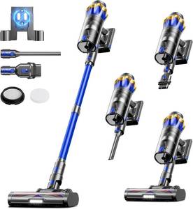 lot 5894 image: JELLYPIG Cordless Stick Vacuum Cleaner 650W 60KPA X100  Retail $169.98
