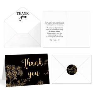 lot 5911 image: Fumete Funeral Thank You Cards with Envelopes 50 Count Cherry Blossom