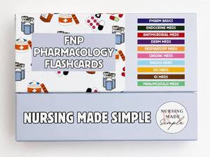 lot 6065 image: Nursing Made Simple FNP Pharmacology Flashcards 157 Drug Study Cards