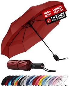 lot 6091 image: Repel Umbrella Automatic Folding Travel Umbrella Windproof 9-Rib