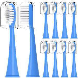 lot 6137 image: Replacement Toothbrush Heads for Ordo Sonic, 10 Pack Blue Medium