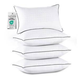 lot 9417 image: JOLLYVOGUE Pillows Standard Size Set of 4, Collection Bed Pillows for Sleeping, Hotel Quality Pillows for Side, Back and Stomach Sleepers, Soft Supportive Oeko-Tex Certified Down Alternative Filling
