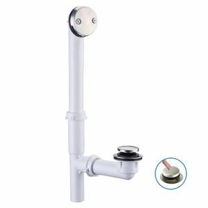 lot 9439 image: WELSAN Brushed Nickel Tub Drain Kit,1-12 Tubular Bath Waste with Overflow