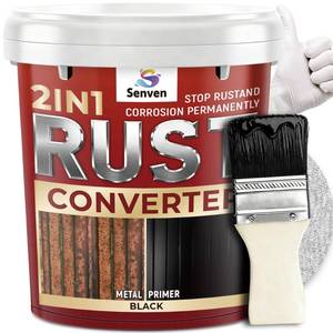lot 9452 image: 2 in 1 Rust Converter & Metal Primer 35 oz Black Rust Reformer Paint for Metal, Trailer, Truck Frame, Car Chassis, Automotive Rust Encapsulator & Inhibitor, Heat Resistance Rust Black Paint for Metal