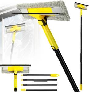 lot 9457 image: Professional Window Squeegee with 60 Extension Pole for Home