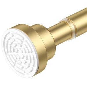 lot 9475 image: AIZESI Gold Tension Curtain Rod 30-63In 1PCS,Adjustable Spring Tension Rod