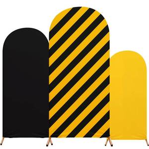 lot 9493 image: Rimcereal Construction Birthday Party Arch Cover Set of 3, Classic