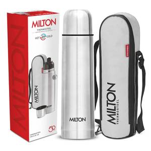 lot 10162 image: Milton Flask 25 oz Insulated Water Bottle with Cover, Flip Lid, Thermosteel