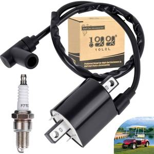 lot 10170 image: 10L0L Golf Cart Ignition Coil & Spark Plug For Yamaha G2 G5 G8 G9 G11 G14 Yamaha Golf Cart Model, OEM# J38-82310-20-00