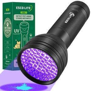 lot 10184 image: ESCO LITE Black Light for Pet Urine Detection UV Flashlight 395nm Pet Urine Detector Light for Cat Pee and Dog Stains Carpets Floors