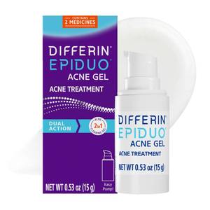 lot 10202 image: Differin Epiduo Acne Gel Treatment, Adapalene & Benzoyl Peroxide, 15g Pump