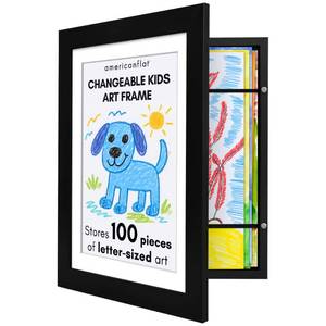 lot 10209 image: Americanflat 8.5x11 Changeable Kids Art Frame - Black