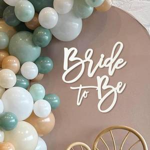 lot 10237 image: MASTRON Bride to Be Sign - White Felt Letters Bridal Shower Sign for Backdrop Bride to Be Sign Letters for Balloon Arch Photo Props Bachelorette Engagement Wedding