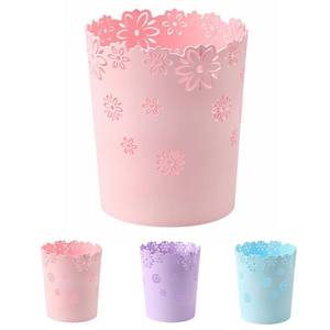 lot 10253 image: ASFUSS Small Bedroom Trash Can 1.8 Gallon Wastebasket Garbage Can, Pink