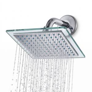 lot 11232 image: Blue Ocean Rainfall Shower Head 8 Inch Square SH6021A