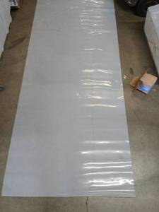 lot 11237 image: Gray Plastic Sheeting Roll Section, Long Flat Sheet 10x4ft