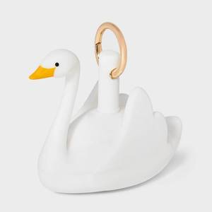 lot 12976 image: Wild Fable Swan Keychain Jewelry Organizer White Plastic 92261399