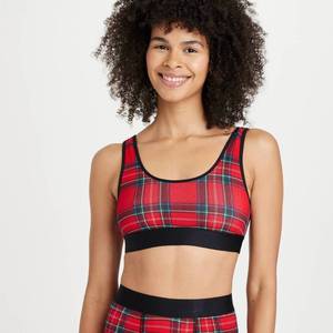 lot 12977 image: Auden Womens Cotton Stretch Unlined Scoop Bralette Red XXL 90233660