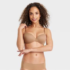 lot 12980 image: Auden Womens Embedded Wire Demi Bra Brown 38B Padded Underwire 87973713