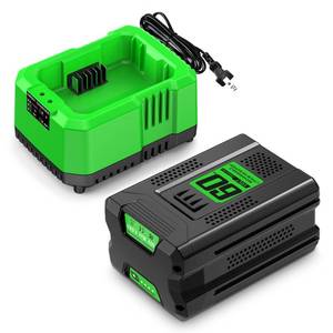lot 13011 image: Bslite Replacement 60V 4.0Ah Battery and Charger Combo for Greenworks LB604  Retail $119.99