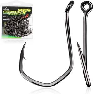 lot 13016 image: LUCKYFISHING Octopus Fishing Hooks Size 80 Offset 50 Pcs
