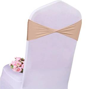 lot 13033 image: WYFMYD 50 Pcs Spandex Stretch Chair Sashes Bows Chair Cover Bands