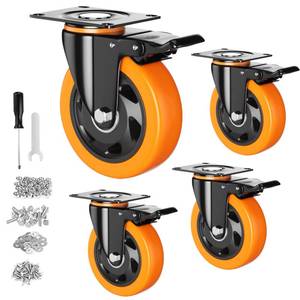 lot 13047 image: YUPEZOP 3 Inch Swivel Caster Wheels with Brake Set of 4