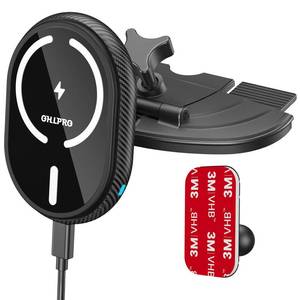 lot 13951 image: OHLPRO MagSafe Car Phone Mount Charger 15W CD Slot 3M Adhesive