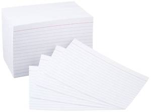 lot 14032 image: Amazon Basics Ruled Index Cards, White, 4 x 6 Inch, 500 Count