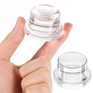lot 14043 image: Mabor Cylindrical Door Bumper Wall Protector 1.57 x 0.98 In Clear 2 Pack