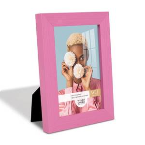 lot 14048 image: Renditions Gallery 4x6 Inch Picture Frame Pink Wood Pattern