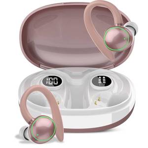 lot 14059 image: PEFUPEW Wireless Earbuds Bluetooth 5.4 Sport Over-Ear Headphones with ENC Mic