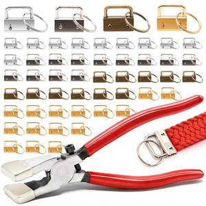 lot 14064 image: Mankk Key Fob Hardware Set 40 Pcs 1 Inch With Pliers