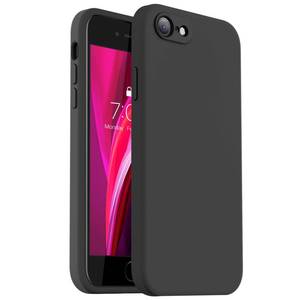lot 14068 image: Vooii Liquid Silicone Case for iPhone SE 2022 2020 3rd Gen iPhone 8 7 Black