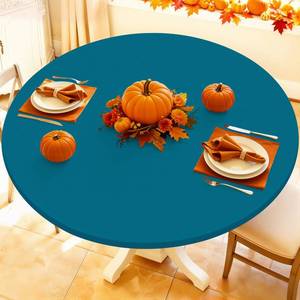 lot 14084 image: Moosfor Fitted Round Spandex Tablecloth for 25-30 Inch Tables