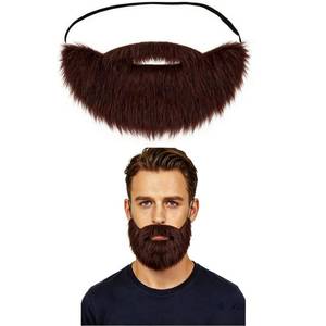 lot 14085 image: ILYGIJG Brown Fake Beard with Elastic Ear Strap, 9.06 x 4.33 Inch Costume