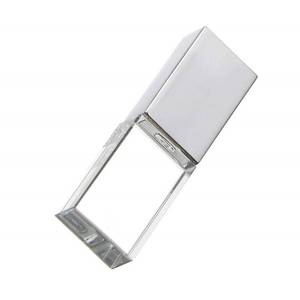 lot 14109 image: Hongpas 32GB USB 3.0 Flash Drive Transparent Crystal Rectangle Silver