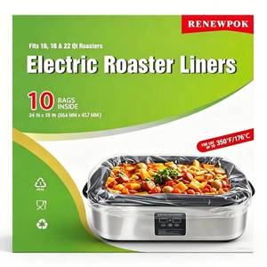 lot 14123 image: RenewPok Electric Roaster Liners 10 Count 18 x 34 Inch Disposable