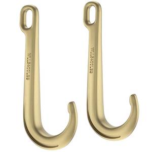 lot 14492 image: AODESTINY 2PCS 15 Inch Tow J Hook Grade 70 Clevis 5400 LBS Yellow Zinc