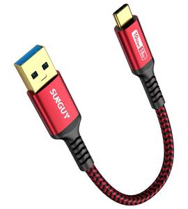 lot 14495 image: SUNGUY USB 3.1 Gen 2 USB-C Cable 6 Inch 10Gbps 3A Android Auto CarPlay