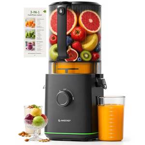 lot 19035 image: AMZCHEF Cold Press Slow Juicer 6.5-Inch Wide Chute 600W  Retail $149.99